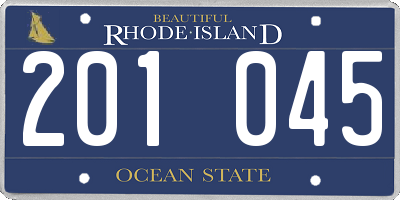 RI license plate 201045