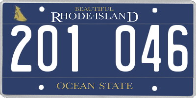 RI license plate 201046