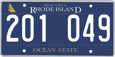 RI license plate 201049