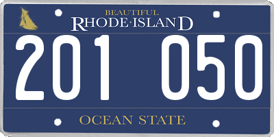 RI license plate 201050