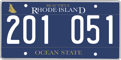 RI license plate 201051