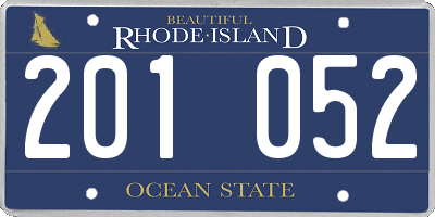 RI license plate 201052
