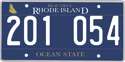 RI license plate 201054