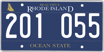 RI license plate 201055