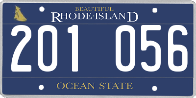RI license plate 201056