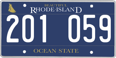 RI license plate 201059