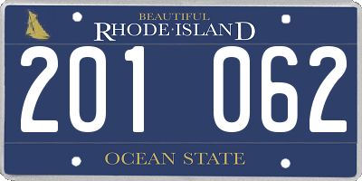 RI license plate 201062
