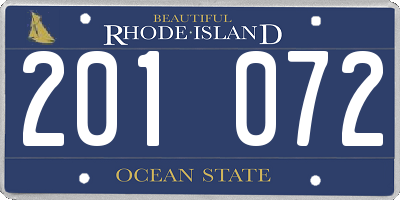 RI license plate 201072