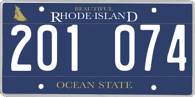 RI license plate 201074