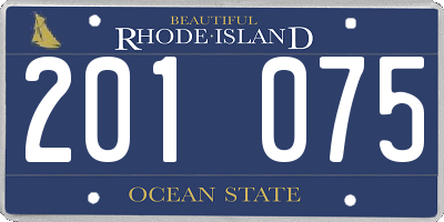 RI license plate 201075