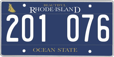RI license plate 201076