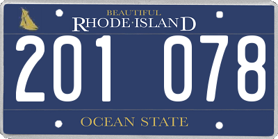 RI license plate 201078