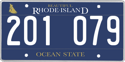 RI license plate 201079