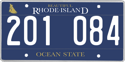 RI license plate 201084