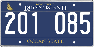 RI license plate 201085