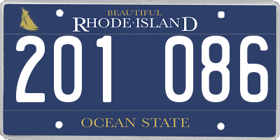 RI license plate 201086