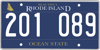 RI license plate 201089