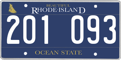 RI license plate 201093