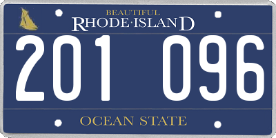 RI license plate 201096
