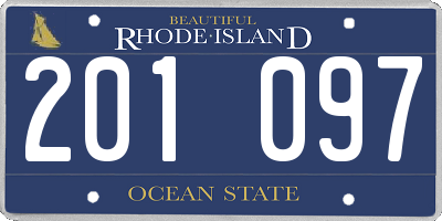 RI license plate 201097