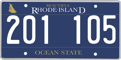 RI license plate 201105