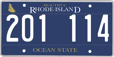 RI license plate 201114