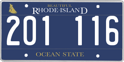 RI license plate 201116