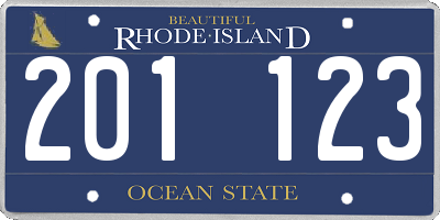 RI license plate 201123