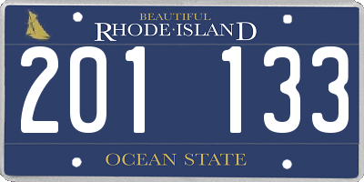 RI license plate 201133