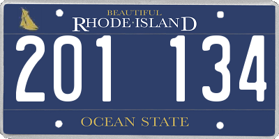 RI license plate 201134