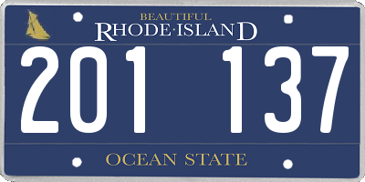 RI license plate 201137