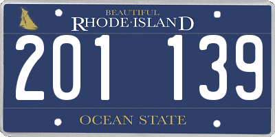 RI license plate 201139