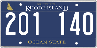 RI license plate 201140