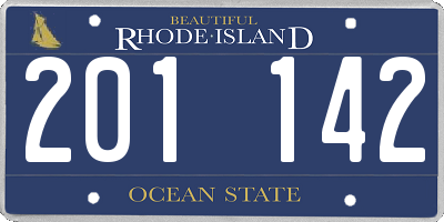 RI license plate 201142