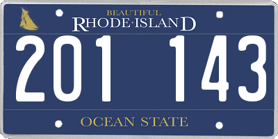 RI license plate 201143