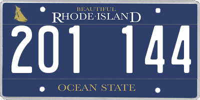 RI license plate 201144