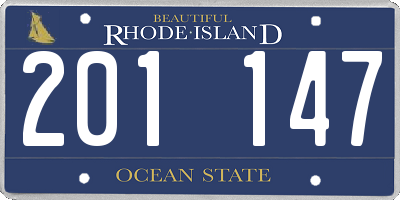 RI license plate 201147