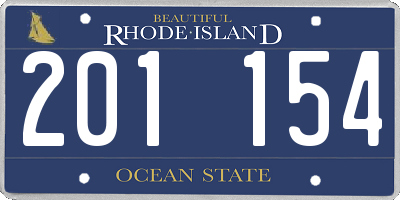 RI license plate 201154