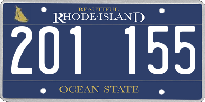 RI license plate 201155