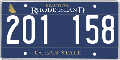 RI license plate 201158