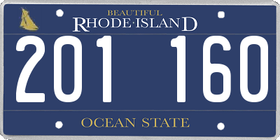 RI license plate 201160