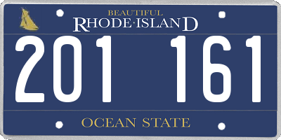 RI license plate 201161