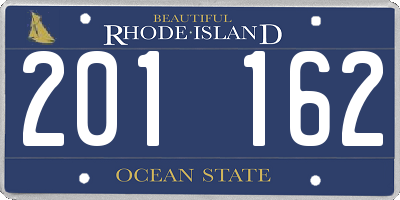 RI license plate 201162