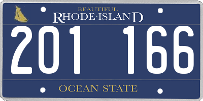 RI license plate 201166
