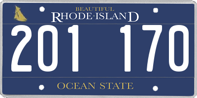 RI license plate 201170