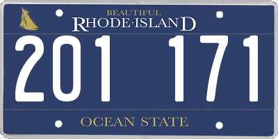 RI license plate 201171
