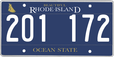 RI license plate 201172