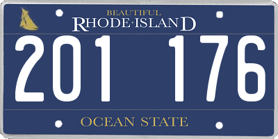 RI license plate 201176