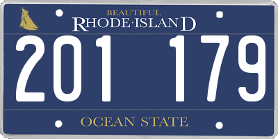RI license plate 201179