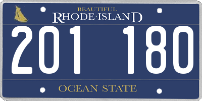 RI license plate 201180